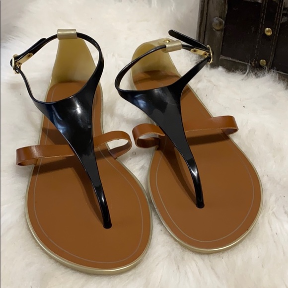 Bcbg Generation Caper Jelly Black / Brown Sandal - Picture 2 of 7
